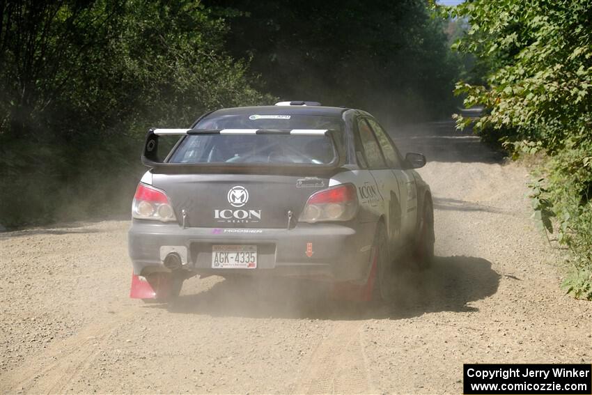 John Farrow / Michael Farrow Subaru WRX finally gets restarted and rejoins on SS2, Refuge I.