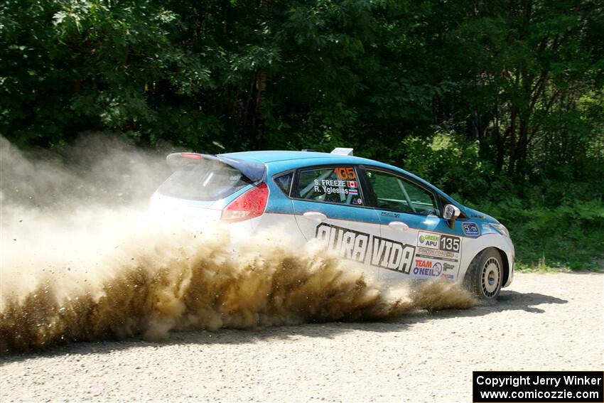 Roberto Yglesias / Sarah Freeze Ford Fiesta on SS2, Refuge I.