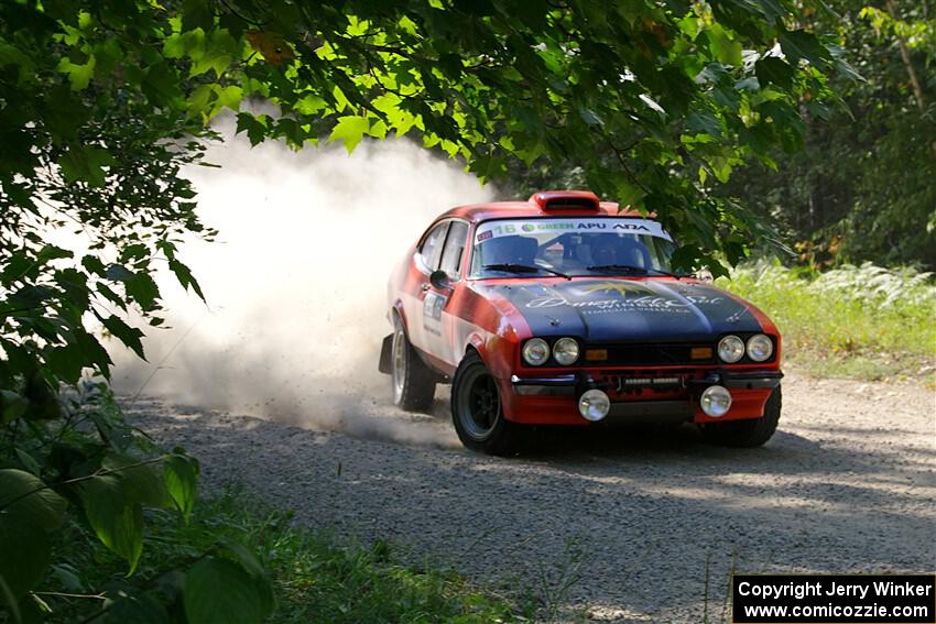 Mike Hurst / Michel Hoche-Mong Ford Capri on SS2, Refuge I.