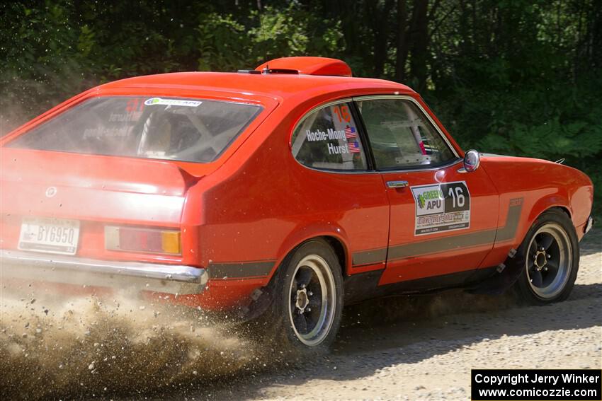 Mike Hurst / Michel Hoche-Mong Ford Capri on SS2, Refuge I.