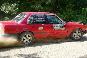 Levi Johnson / Griffin Johnson BMW 325e on SS2, Refuge I.