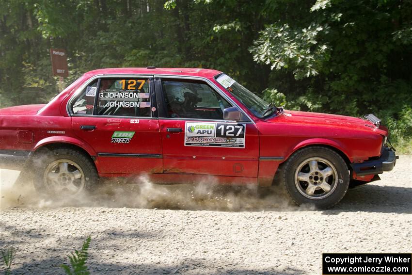 Levi Johnson / Griffin Johnson BMW 325e on SS2, Refuge I.