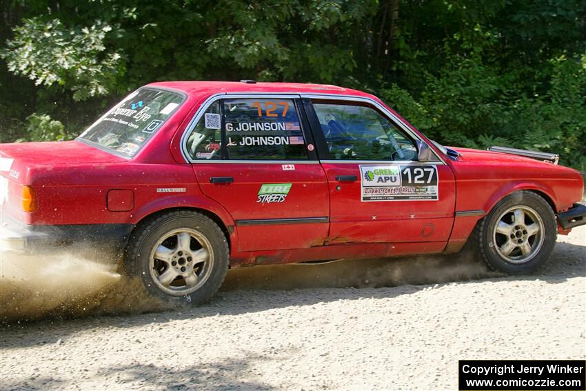 Levi Johnson / Griffin Johnson BMW 325e on SS2, Refuge I.