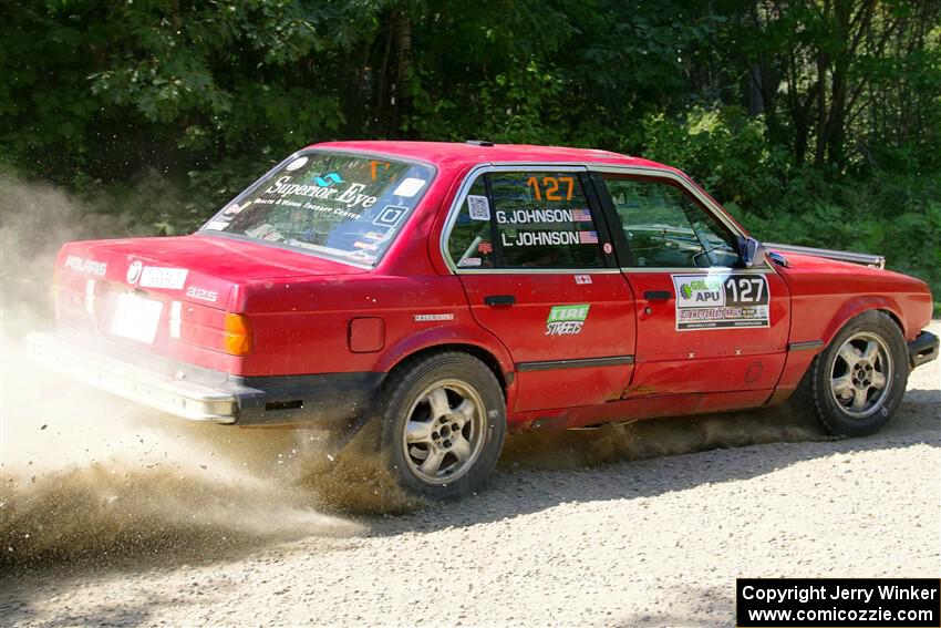 Levi Johnson / Griffin Johnson BMW 325e on SS2, Refuge I.