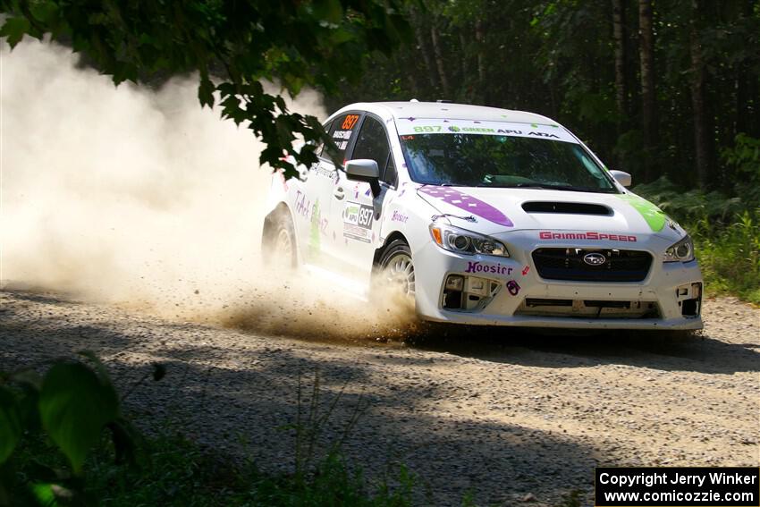 Jamey Randall / Andrew Rausch Subaru WRX on SS2, Refuge I.