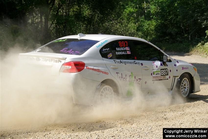 Jamey Randall / Andrew Rausch Subaru WRX on SS2, Refuge I.