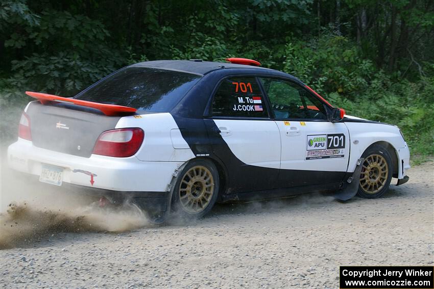 Jason Cook / Maggie Tu Subaru WRX on SS2, Refuge I.