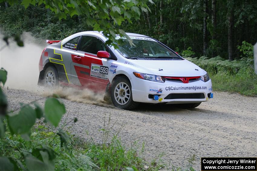 Sebastian Salgado / Christian Hidalgo Honda Civic on SS2, Refuge I.