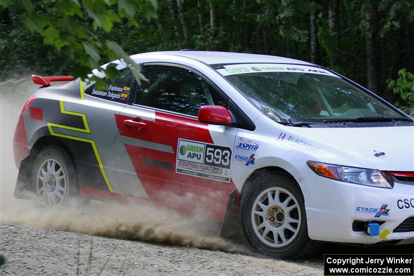 Sebastian Salgado / Christian Hidalgo Honda Civic on SS2, Refuge I.