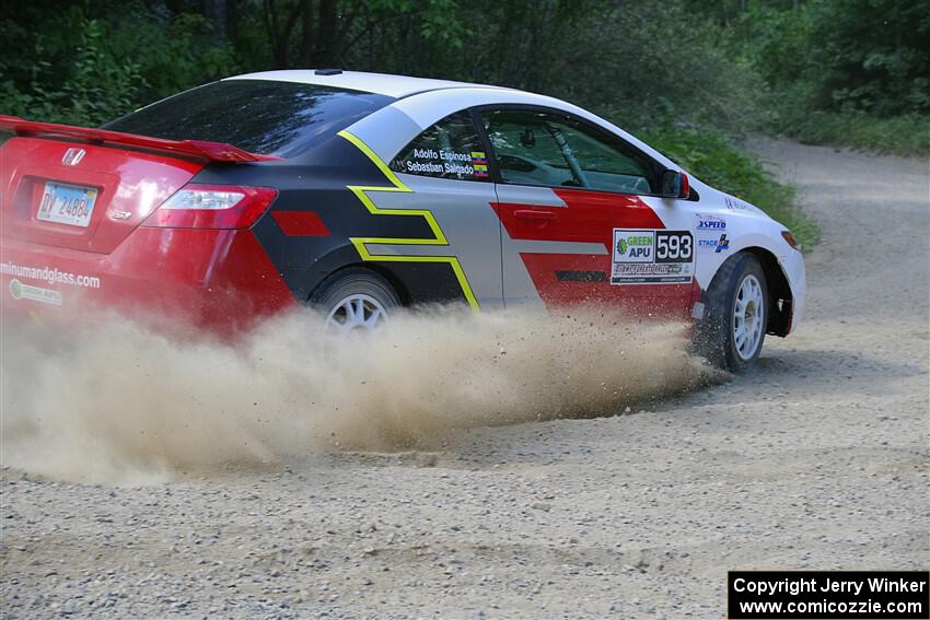 Sebastian Salgado / Christian Hidalgo Honda Civic on SS2, Refuge I.