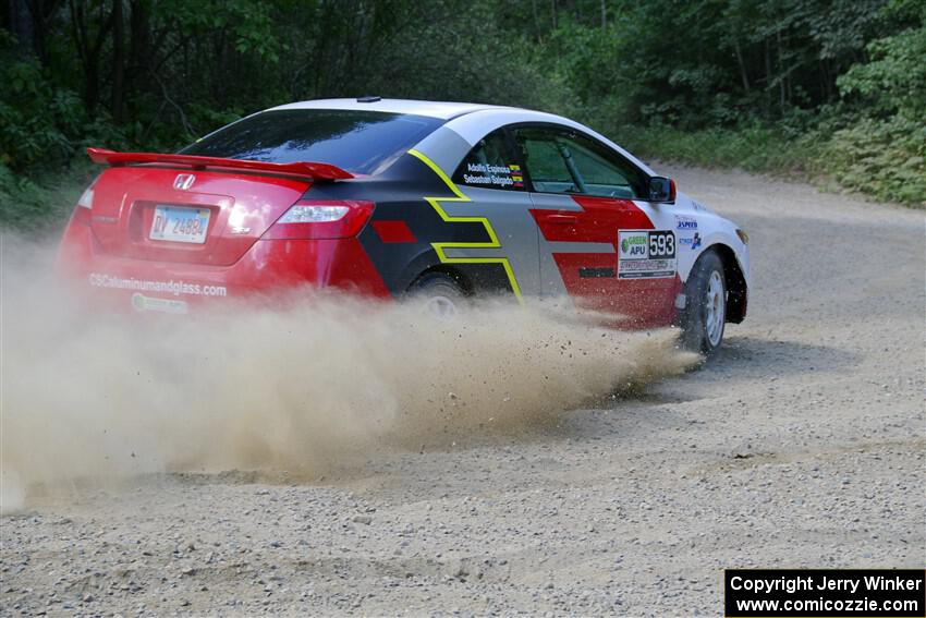 Sebastian Salgado / Christian Hidalgo Honda Civic on SS2, Refuge I.