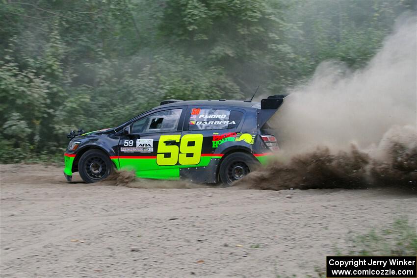 Pat Moro / Claudia Barbera-Pullen Chevy Sonic LS on SS7, Kabekona II.