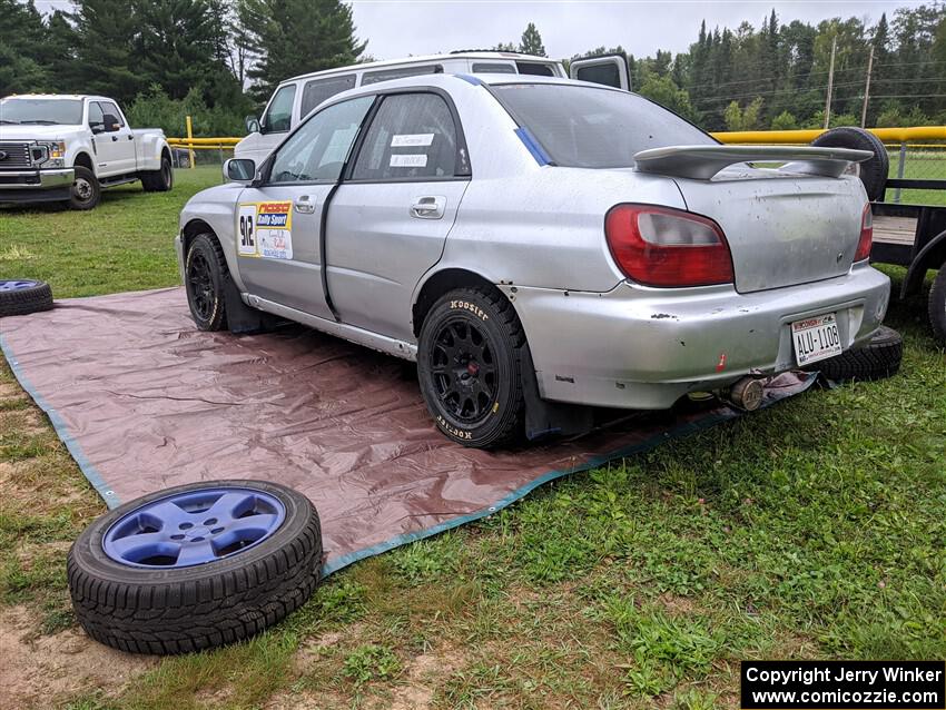 Noah Jacobson / Nathan Vance Subaru WRX before the event.