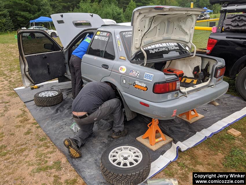 Dexter Clark / Bryce Proseus Nissan Sentra SE-R before the event.