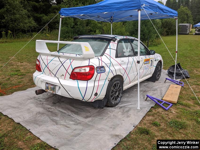 Ian McCarty / Hailey McCarty Subaru Impreza 2.5RS before the event.