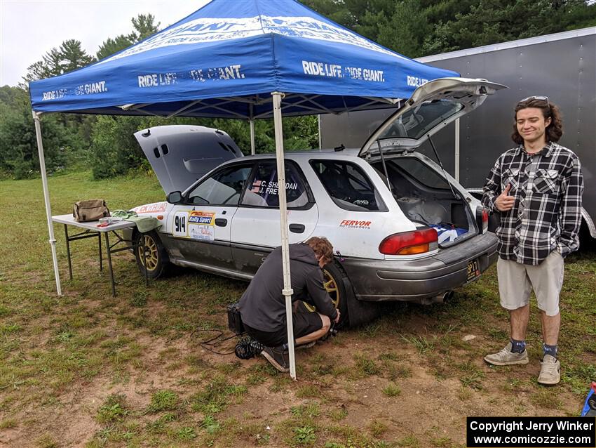 Camden Sheridan / Jeremy Frey Subaru Impreza Outback Sport before the event.