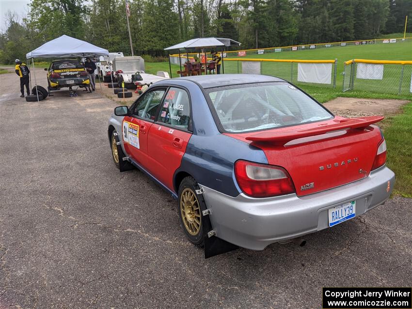 Jonathon Nagel / Chris Woodry Subaru Impreza 2.5RS before the event.