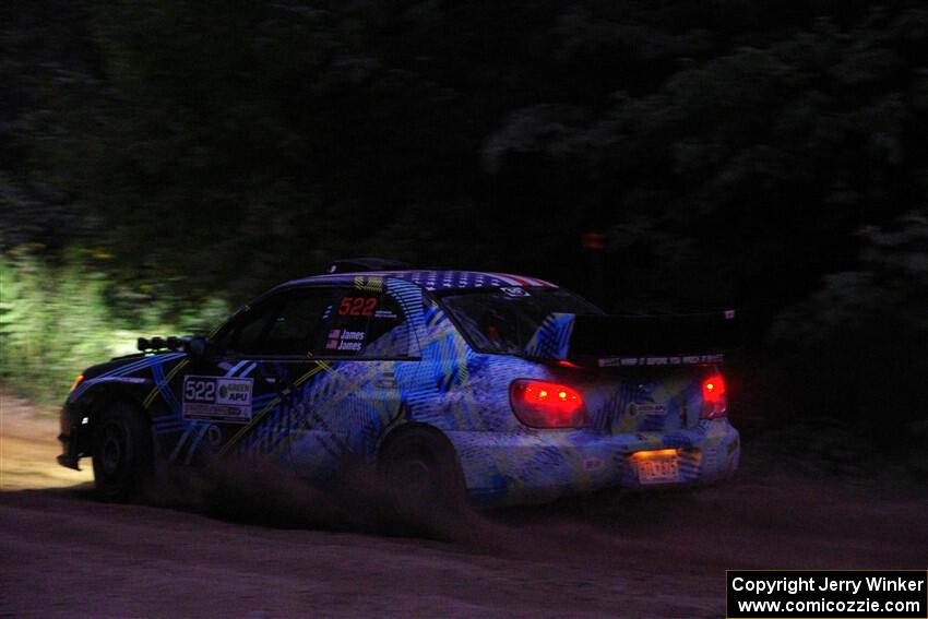 Matt James / Jackie James Subaru Impreza on SS7, Kabekona II.