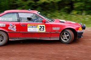 Barry Pilcher / Josh Pilcher BMW 325is on SS2, Norway South I.