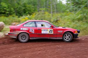 Barry Pilcher / Josh Pilcher BMW 325is on SS2, Norway South I.