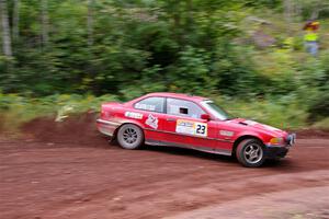 Barry Pilcher / Josh Pilcher BMW 325is on SS2, Norway South I.