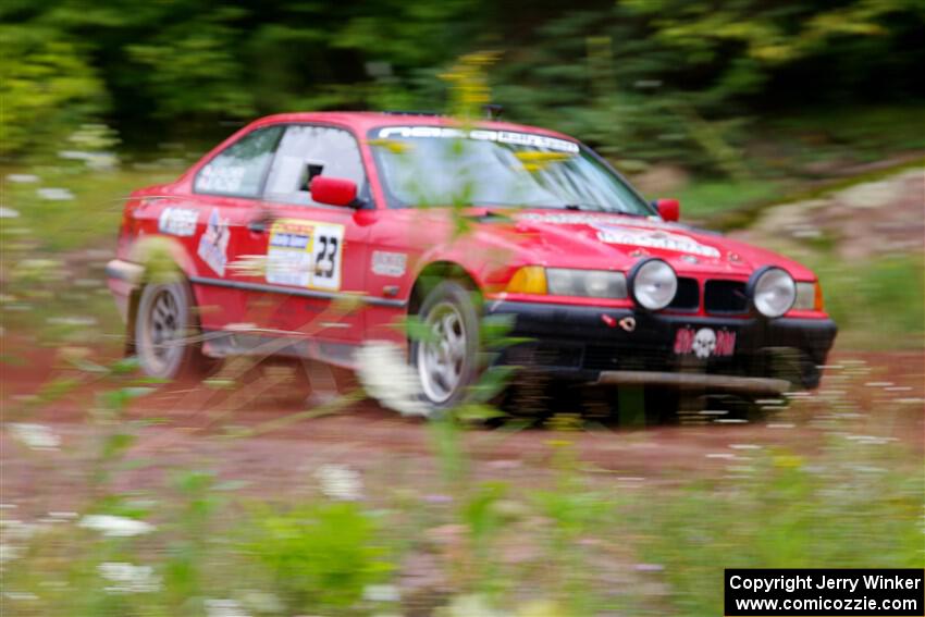 Barry Pilcher / Josh Pilcher BMW 325is on SS2, Norway South I.