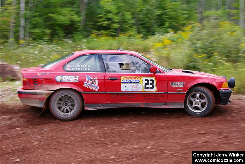 Barry Pilcher / Josh Pilcher BMW 325is on SS2, Norway South I.