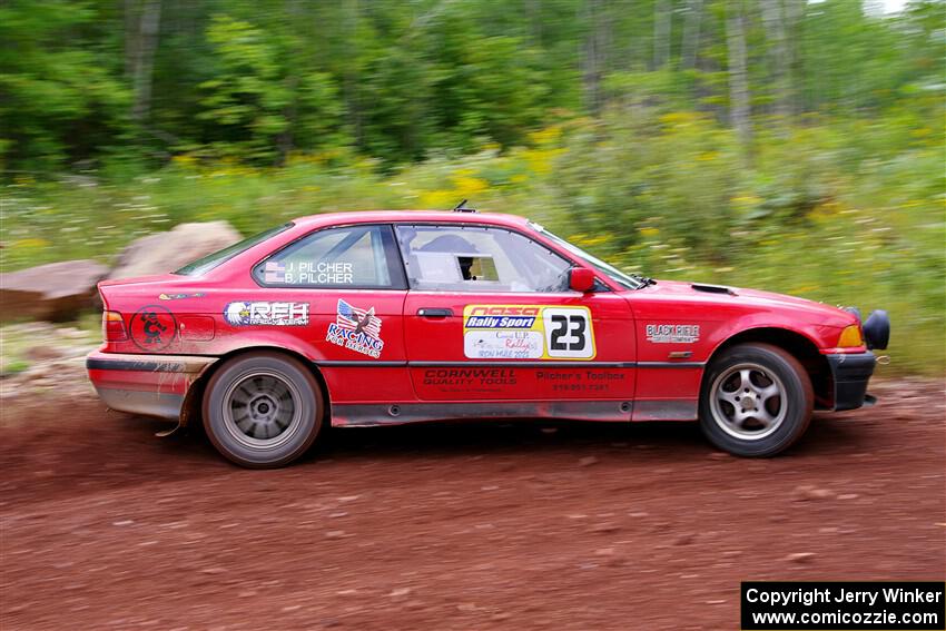 Barry Pilcher / Josh Pilcher BMW 325is on SS2, Norway South I.