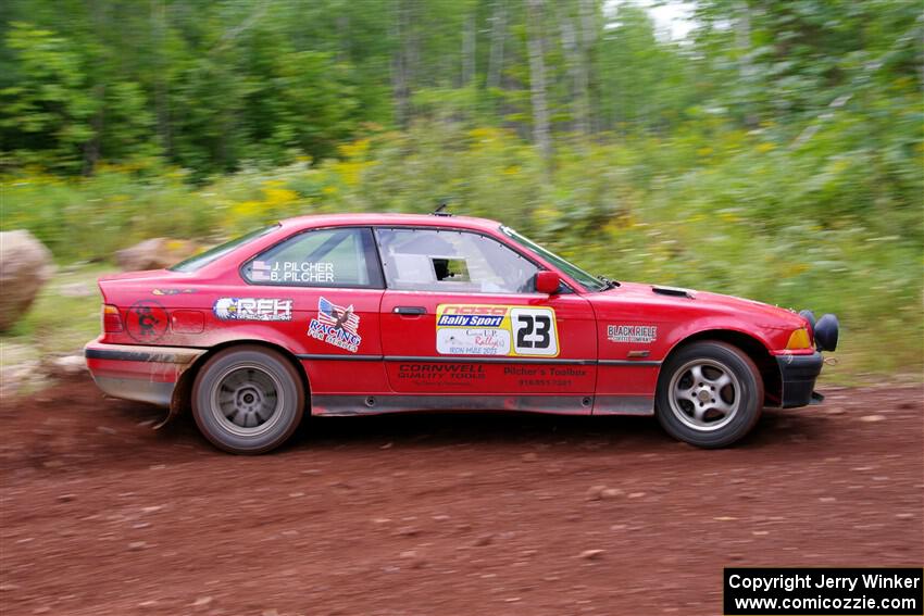 Barry Pilcher / Josh Pilcher BMW 325is on SS2, Norway South I.