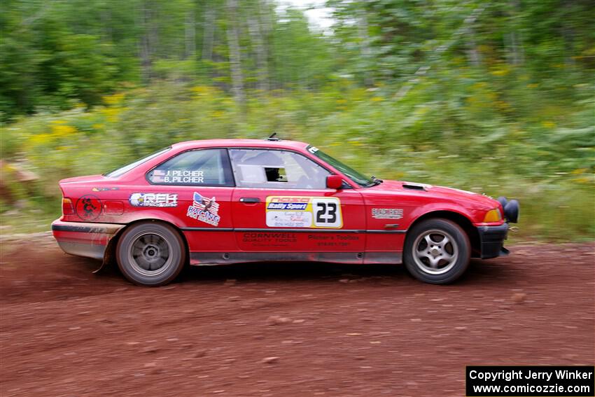 Barry Pilcher / Josh Pilcher BMW 325is on SS2, Norway South I.