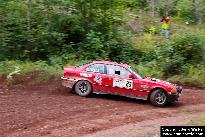 Barry Pilcher / Josh Pilcher BMW 325is on SS2, Norway South I.