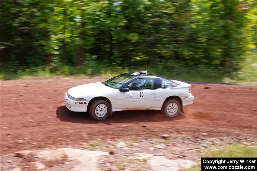 The '0' car, a Mitshibishi Exclipse GSX, on SS3, Norway North I.