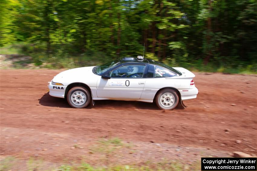 The '0' car, a Mitshibishi Exclipse GSX, on SS3, Norway North I.