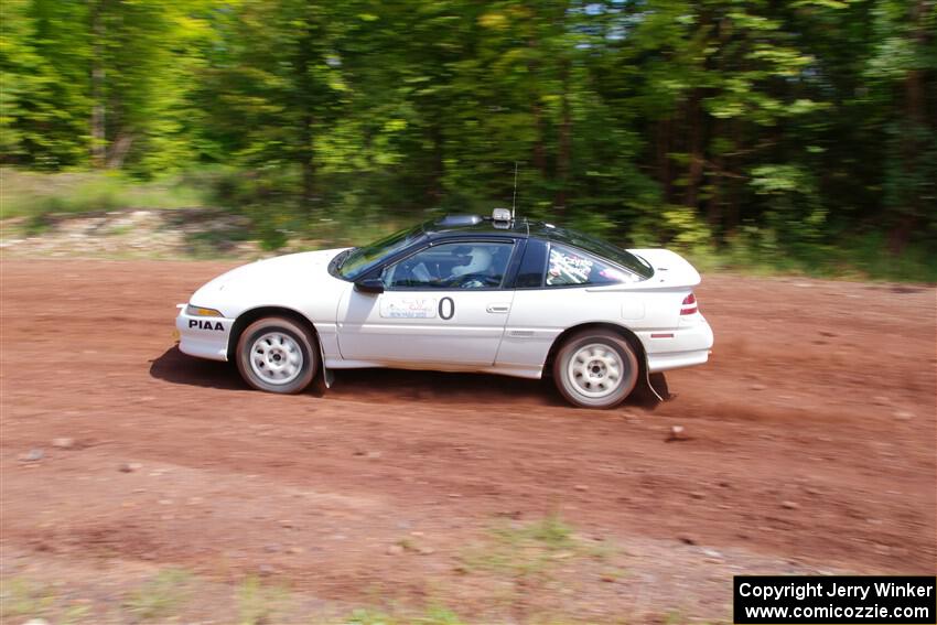 The '0' car, a Mitshibishi Exclipse GSX, on SS3, Norway North I.