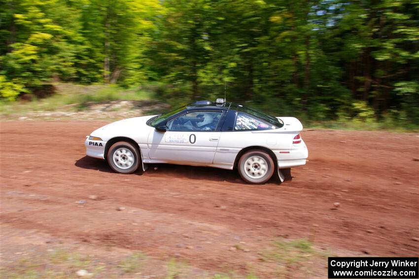 The '0' car, a Mitshibishi Exclipse GSX, on SS3, Norway North I.