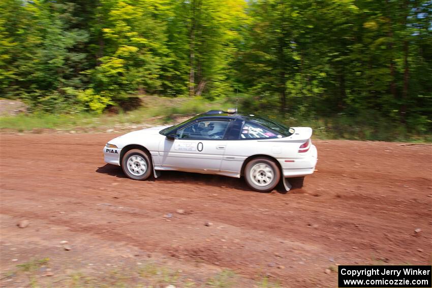 The '0' car, a Mitshibishi Exclipse GSX, on SS3, Norway North I.