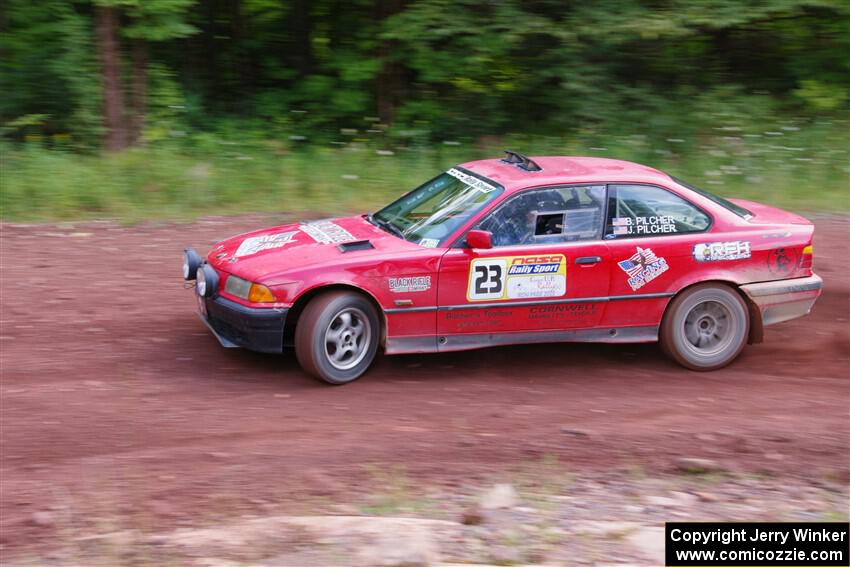 Barry Pilcher / Josh Pilcher BMW 325is on SS3, Norway North I.