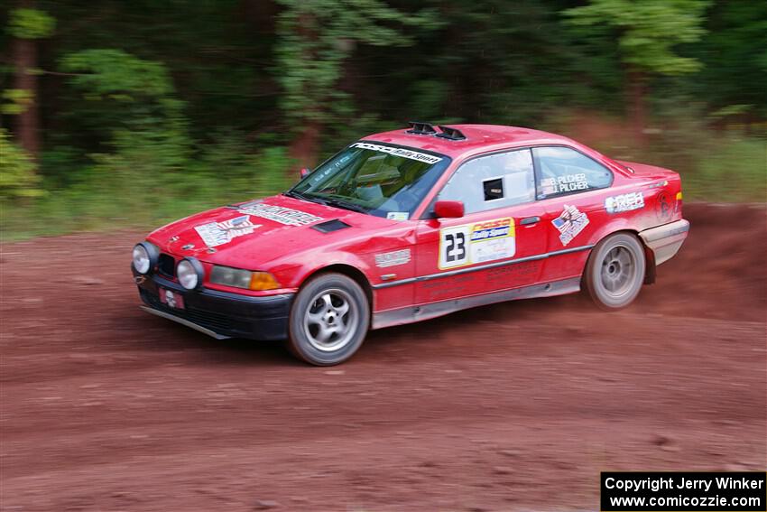 Barry Pilcher / Josh Pilcher BMW 325is on SS3, Norway North I.