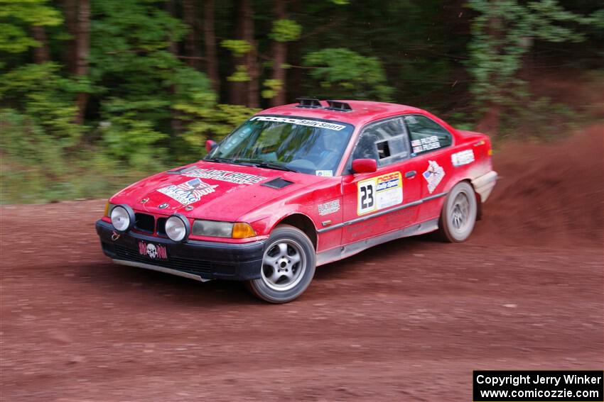 Barry Pilcher / Josh Pilcher BMW 325is on SS3, Norway North I.