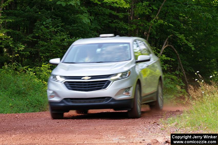 The '00' car, a Chevy Equinox, on SS6, Norway South II.