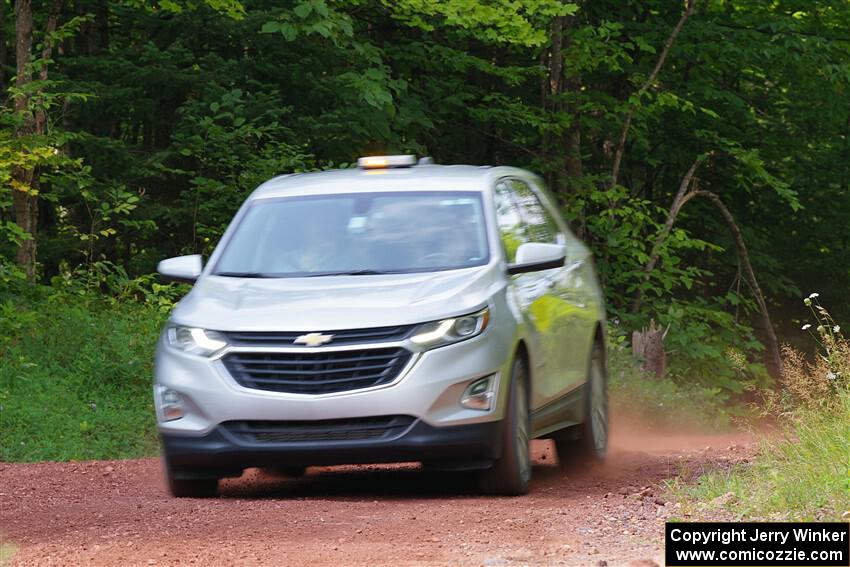 The '00' car, a Chevy Equinox, on SS6, Norway South II.