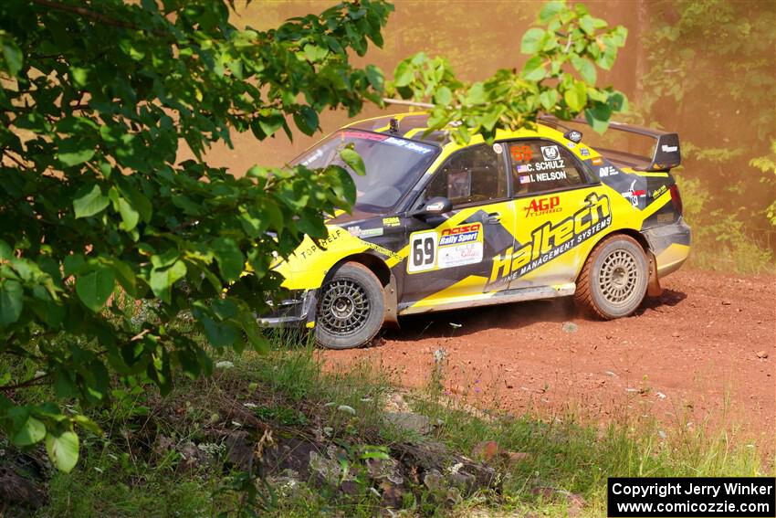 Colin Schulz / Ian Nelson Subaru WRX STi loops it briefly on SS6, Norway South II.