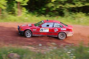 Barry Pilcher / Josh Pilcher BMW 325is on SS7, Norway North II.