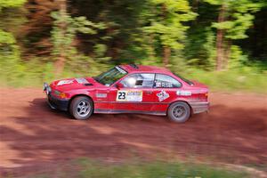 Barry Pilcher / Josh Pilcher BMW 325is on SS7, Norway North II.