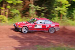 Barry Pilcher / Josh Pilcher BMW 325is on SS7, Norway North II.