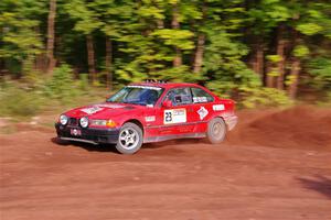 Barry Pilcher / Josh Pilcher BMW 325is on SS7, Norway North II.