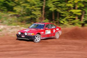 Barry Pilcher / Josh Pilcher BMW 325is on SS7, Norway North II.