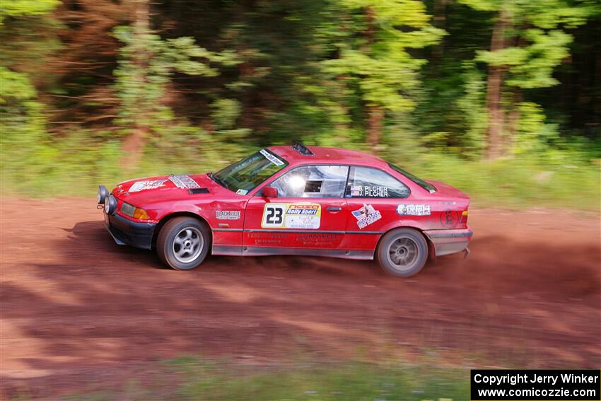 Barry Pilcher / Josh Pilcher BMW 325is on SS7, Norway North II.