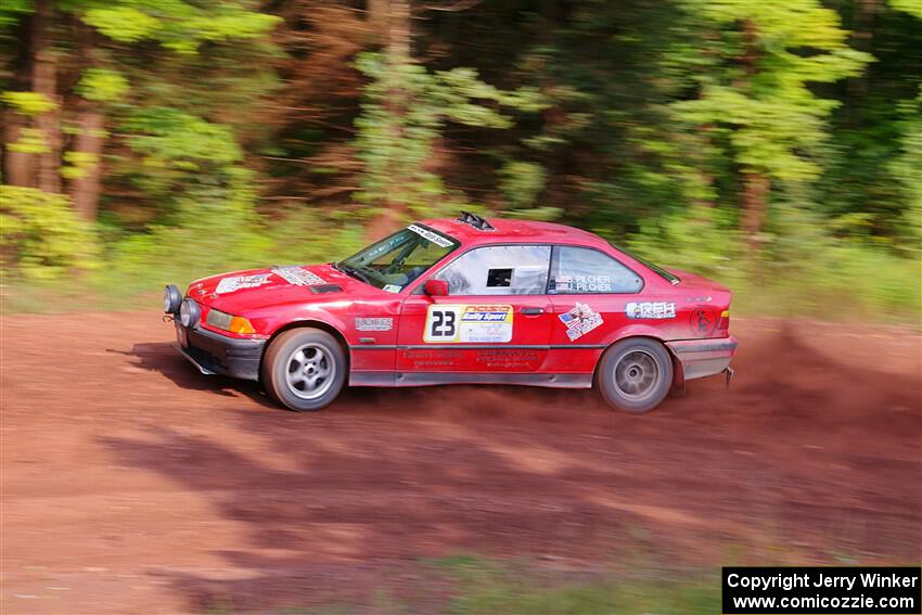 Barry Pilcher / Josh Pilcher BMW 325is on SS7, Norway North II.