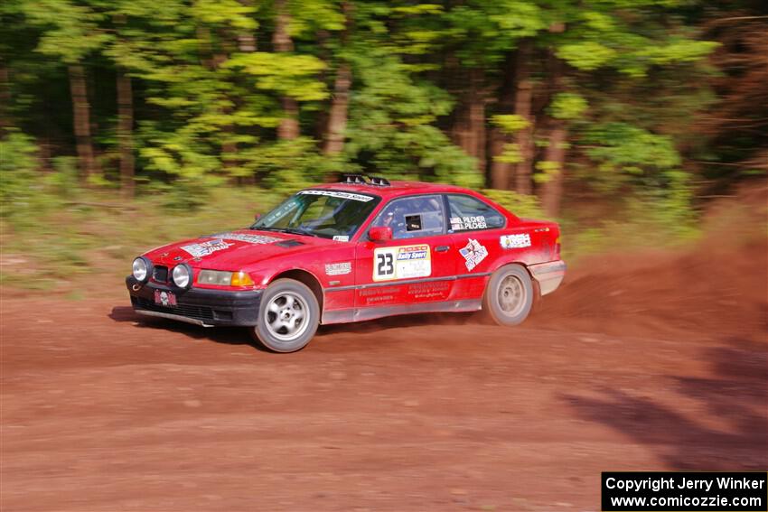 Barry Pilcher / Josh Pilcher BMW 325is on SS7, Norway North II.